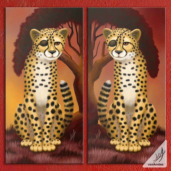 Cheetah Diptych